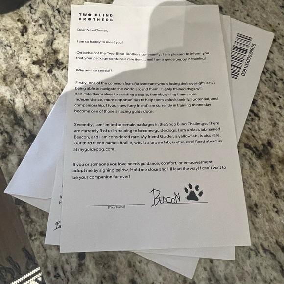 NWT Two blind Brothers Beacon plush dog - Picture 8 of 11